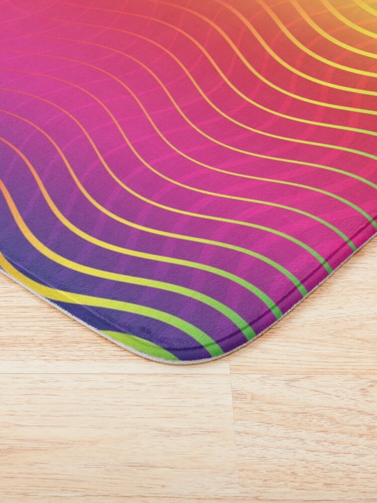 Alternate view of Rippled Rainbow Waves Bath Mat