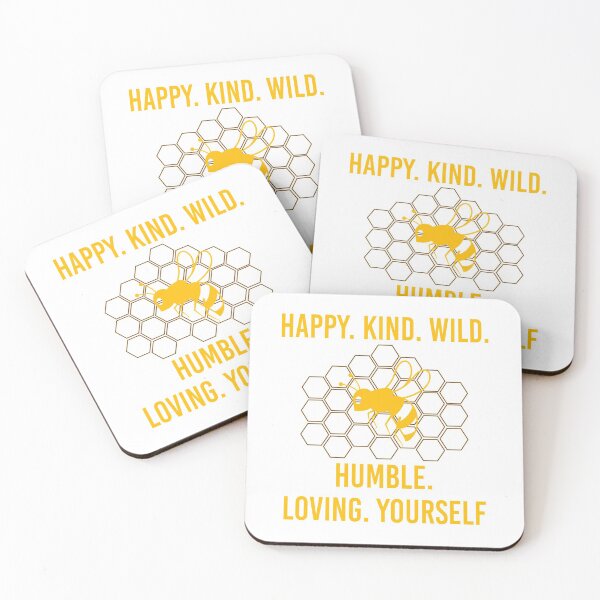 Item preview, Bee Happy, Kind, Wild, Humble, Loving, Yourself designed and sold by JustGift.