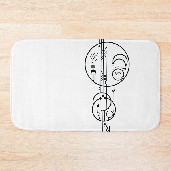 Item preview, aquarius sign minimalistic space tattoo designed and sold by Darikdark.