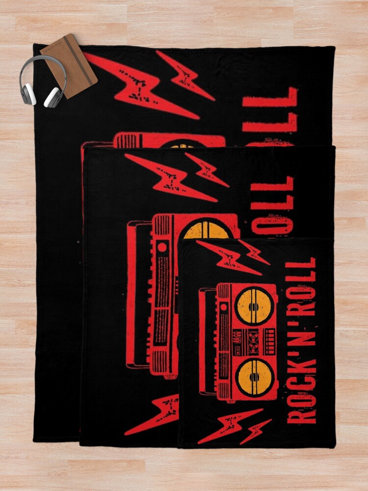 Discover Manta de Lana Música Rock n Roll 152 x 203cm
