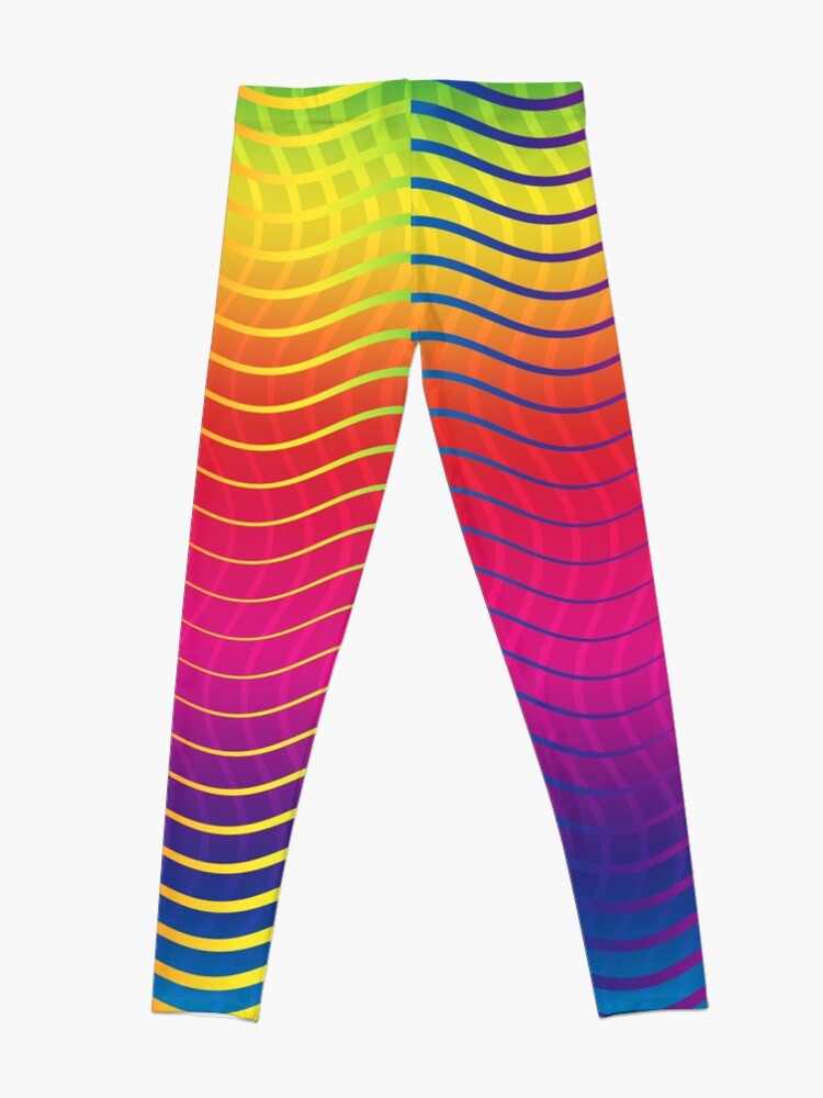 Alternate view of Rippled Rainbow Waves Leggings