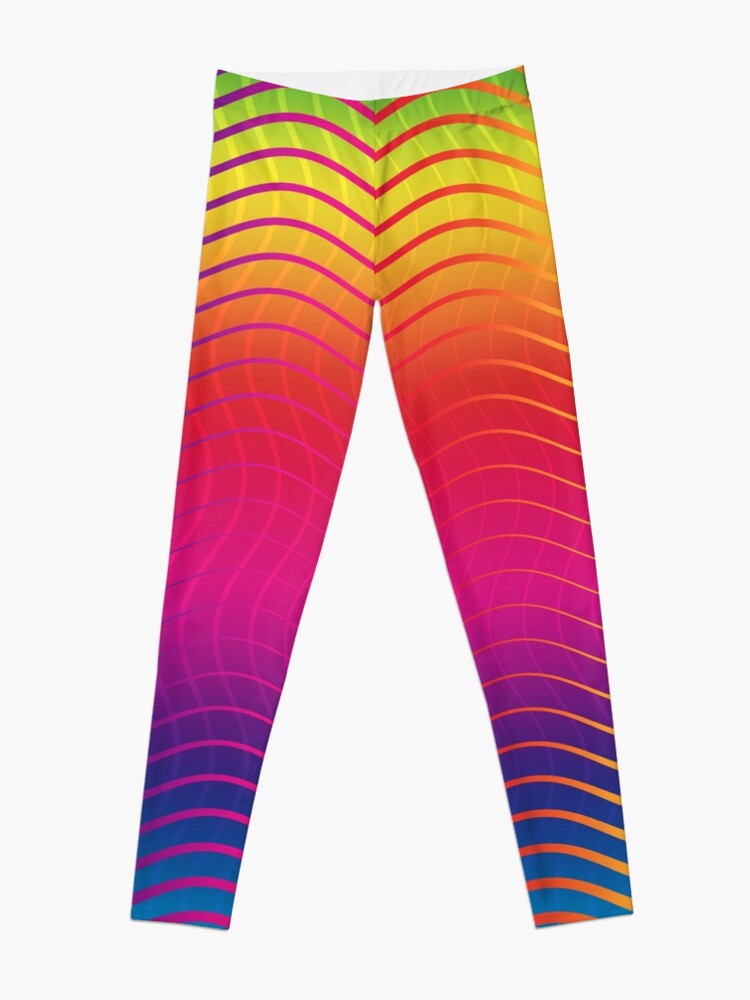 Alternate view of Rippled Rainbow Waves Leggings
