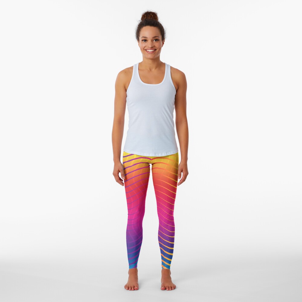 Rippled Rainbow Waves Leggings