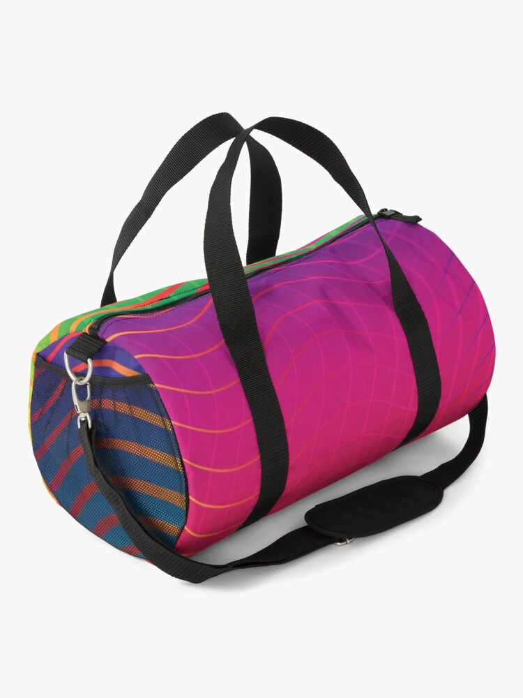 Alternate view of Rippled Rainbow Waves Duffle Bag