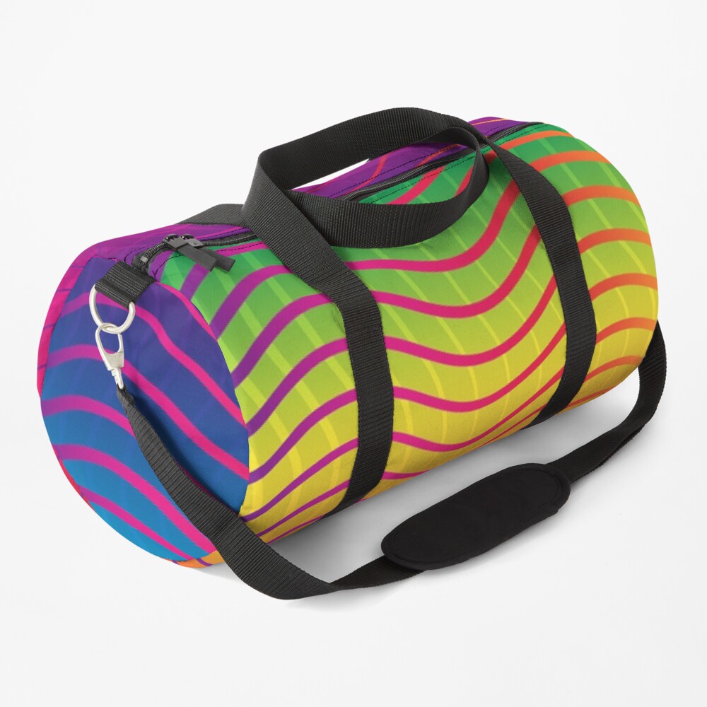 Rippled Rainbow Waves Duffle Bag