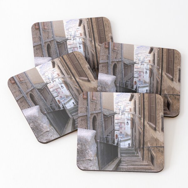 Item preview, Steep stone street steps in Cugnoli, Abruzzo, Italy designed and sold by wineandwords.