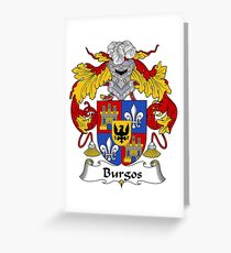 Burgos Coat of Arms/Family Crest Greeting Card