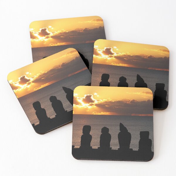 Item preview, Sunset at Tahai Site - Rapa Nui - Easter Island designed and sold by holgermader.