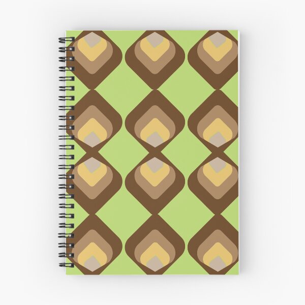 Item preview, Retro graphic geometric pattern brown green designed and sold by Breurs.