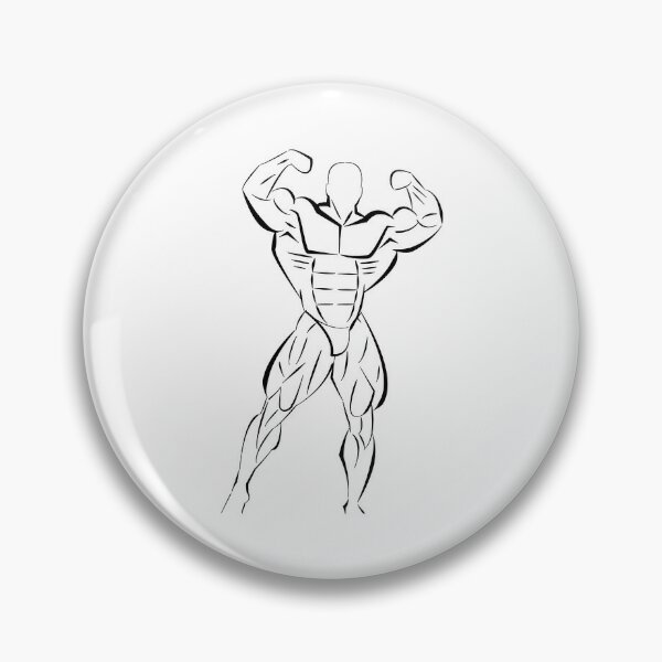 Bodybuilder Pins and Buttons for Sale