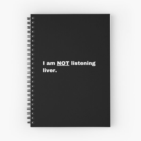 Item preview, Black and white text based T-shirt - I'm not listening liver. designed and sold by OffensiveTCG.