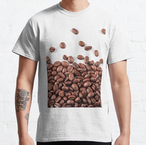 Polera Coffee Addict Café Grano Calavera Blanca Polera Coffee Addict Café Grano Calavera Blanca