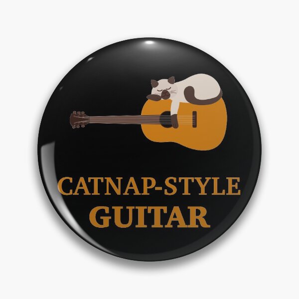 Item preview, Catnap on Acoustic Guitar | Siamese Cat | Guitarist designed and sold by Fluffy-Vectors.