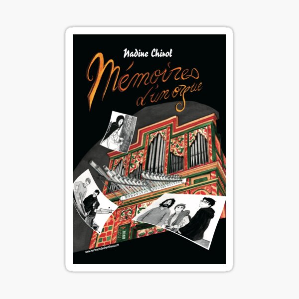 Mémoires d'un orgue - Couverture noire avec photos Sticker
