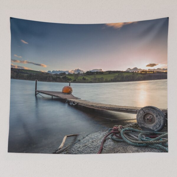 Item preview, Damflask Jetty at Sunset designed and sold by Angie Morton.