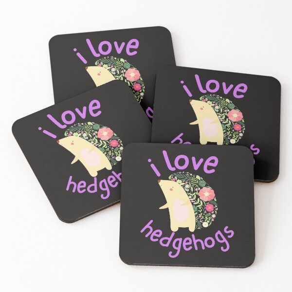 Artikelvorschau, Ich liebe Igel Blumen süßes buntes Design entworfen und verkauft von EarthArtDesigns.