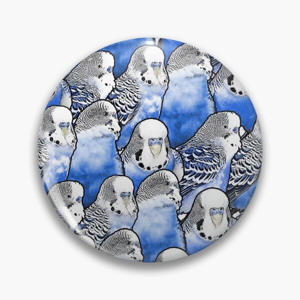 Item preview, Budgie Blue Pattern designed and sold by Alienphysique.