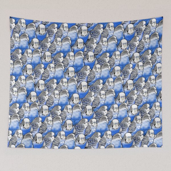 Item preview, Budgie Blue Pattern designed and sold by Alienphysique.