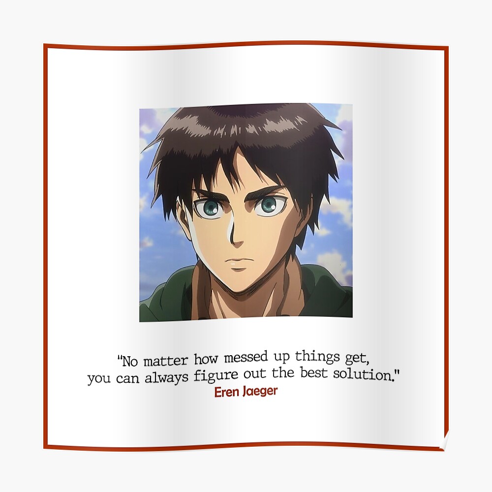 Sticker Attaque Sur Titan Citation D Eren Yaeger Par Everythingiwant Redbubble