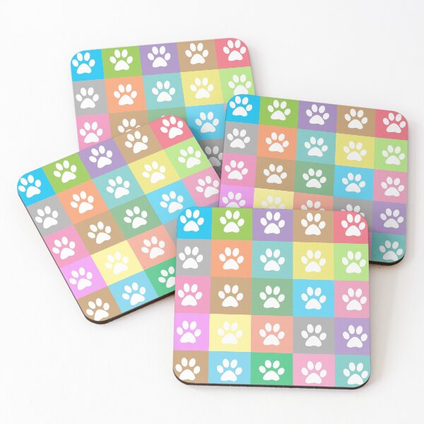 Item preview, Colorful paw prints designed and sold by perlphoto.