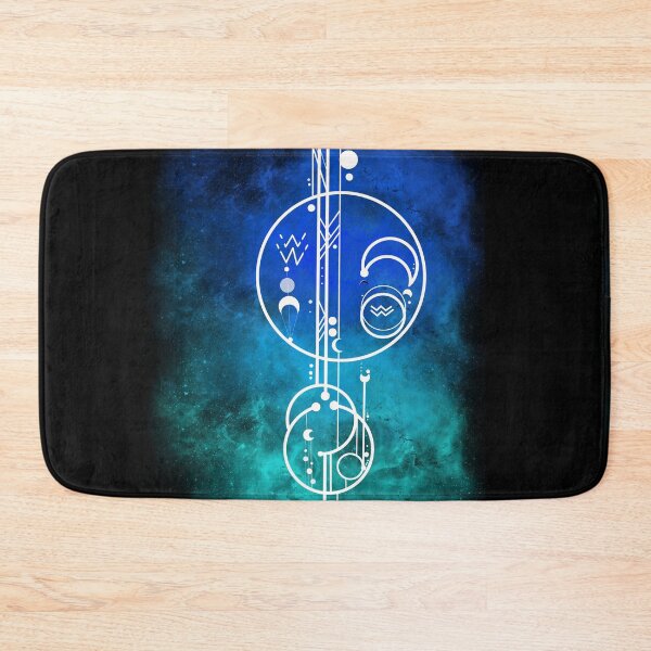 Item preview, color aquarius sign minimalistic space tattoo designed and sold by Darikdark.