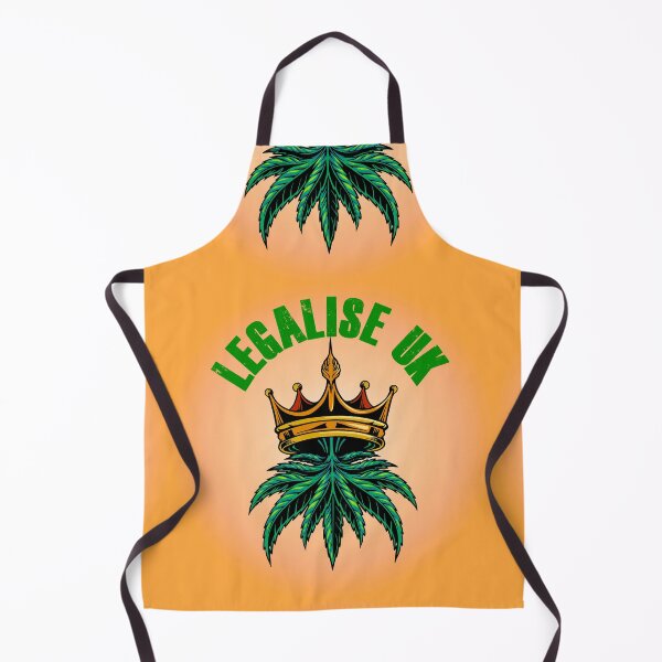 Item preview, Legalise Marijuana UK - Royal Weed - Gold on Orange designed and sold by NoMatterLab.