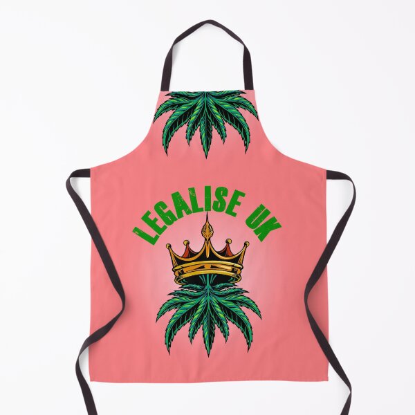 Item preview, Legalise Marijuana UK - Royal Weed - Gold on Pink designed and sold by NoMatterLab.