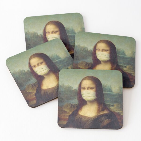 Item preview, Mona Lisa wearing a mask designed and sold by Delphimages Art.