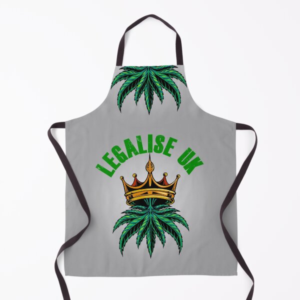 Item preview, Legalise Marijuana UK - Royal Weed - Gold on Light Grey designed and sold by NoMatterLab.
