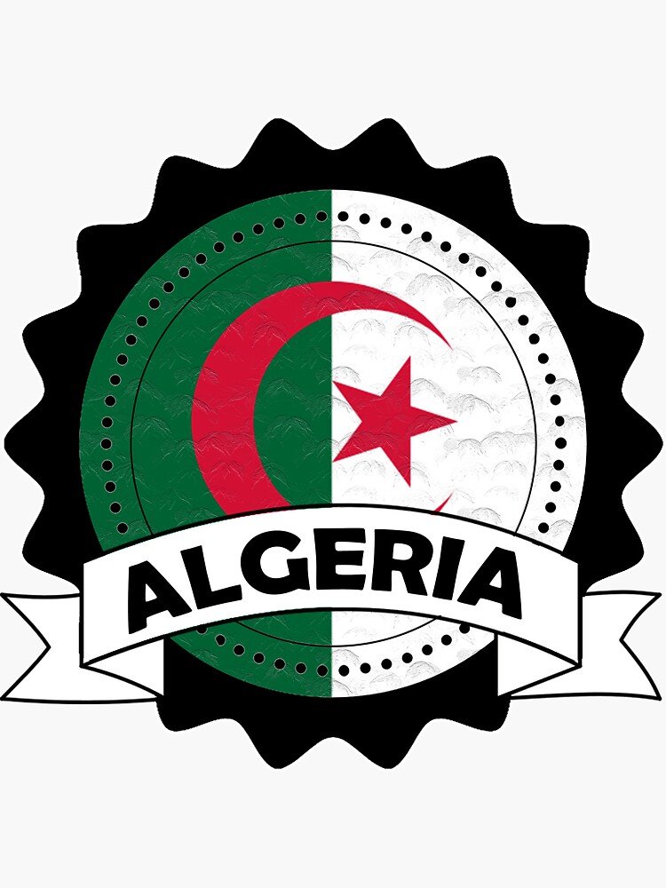 Drapeau Algerien Autocollants Drapeau Algérie - 2 Stickers 75mm - Vinyle Résistant Vinyle Autocollant