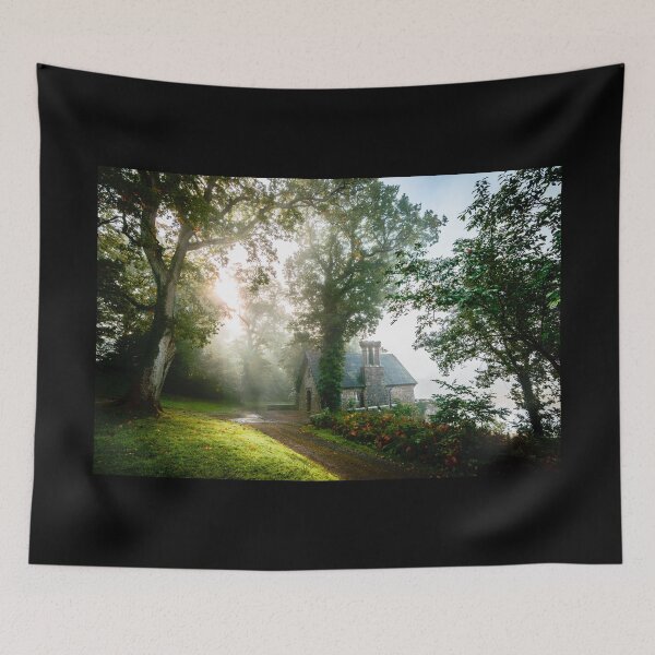 Item preview, At sunrise, the sun’s rays reach the forest’s mysterious Irish ancient stone hut designed and sold by AlbertMi.