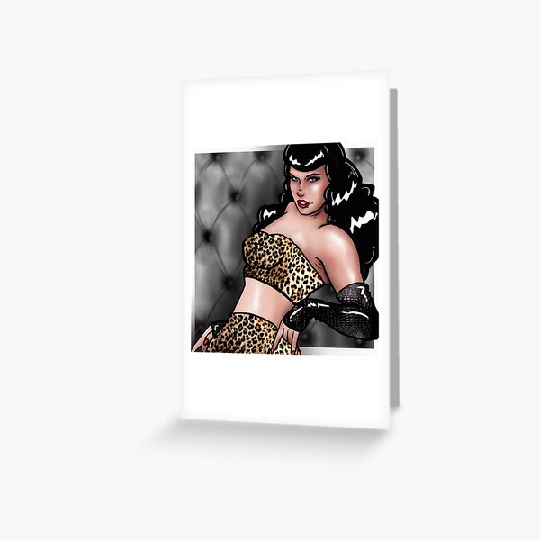 Bettie Page Greeting Cards for Sale
