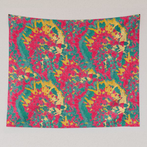 Item preview, Beautiful Red, yellow & green rainbow tie dye print designed and sold by RSDigitalPrintDesign.