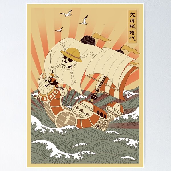 going merry one piece boat Mounted Print for Sale by AnimeTwins