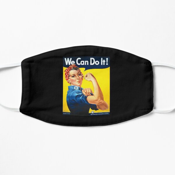 Rosie the Riveter. WE CAN DO IT. Howard Miller, American, wartime, propaganda, poster. Flat Mask