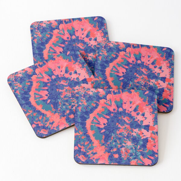 Item preview, Red & Blue colorful tie dye print designed and sold by RSDigitalPrintDesign.