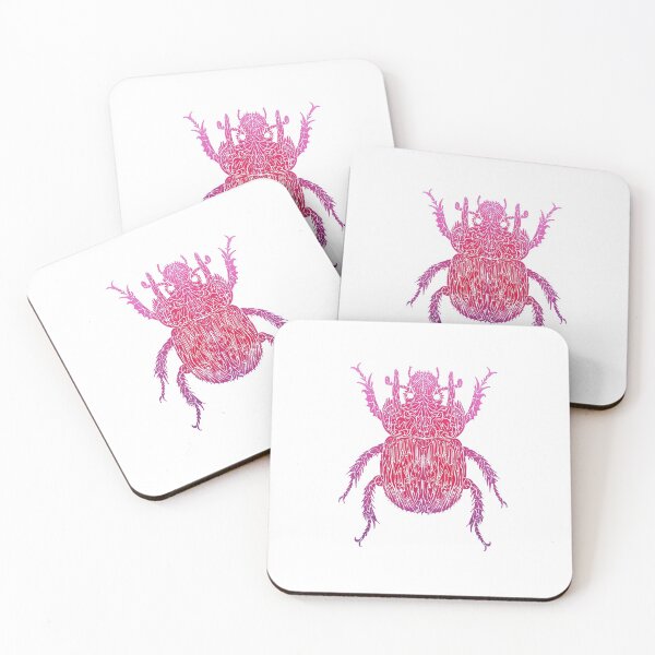Item preview, Red and Pink Beetle designed and sold by ecosimon.