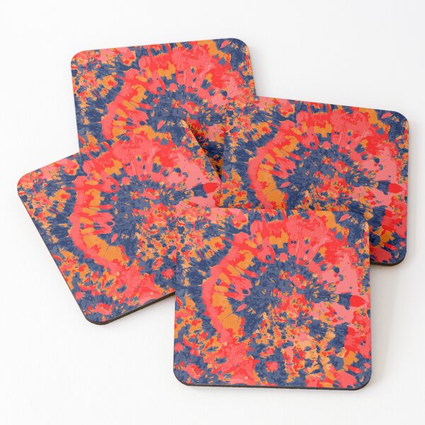 Item preview, Red, orange & blue colorful tie dye designed and sold by RSDigitalPrintDesign.