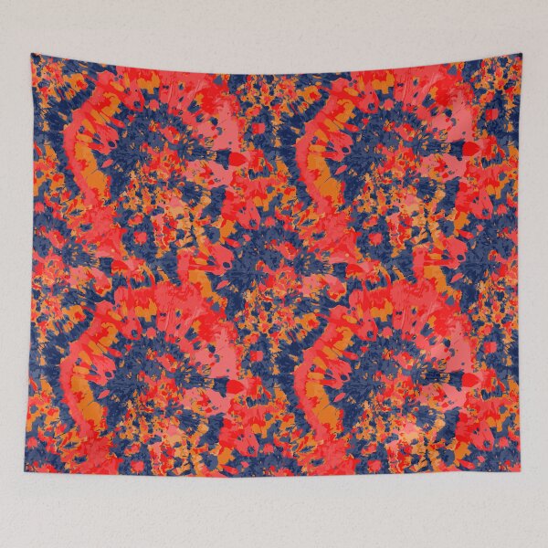 Item preview, Red, orange & blue colorful tie dye designed and sold by RSDigitalPrintDesign.