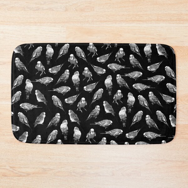 Item preview, Black & White Budgie Pattern designed and sold by Alienphysique.