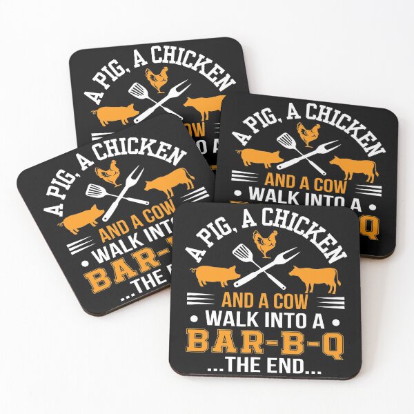 Item preview, BBQ Lover Pig Chicken Cow Walk Into Bar B Q The End designed and sold by Charles Brian.