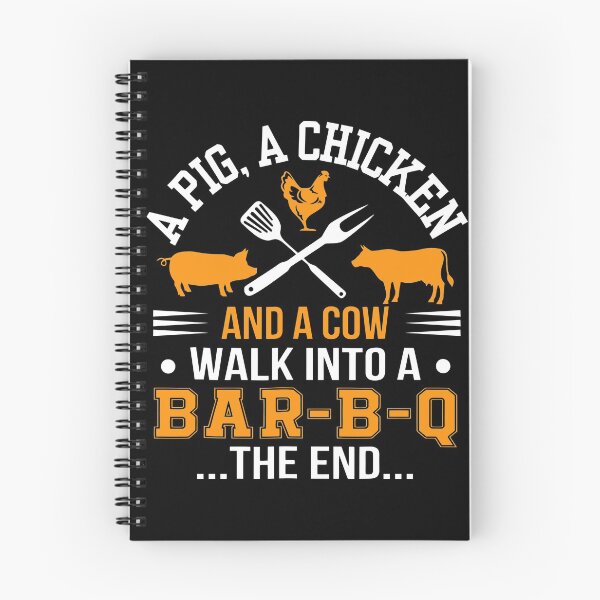 Item preview, BBQ Lover Pig Chicken Cow Walk Into Bar B Q The End designed and sold by Charles Brian.