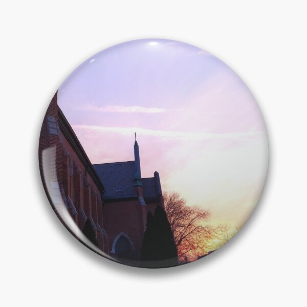 Item preview, Red Brick Facade of a Church In Lafayette, Indiana at Sunset designed and sold by Mothe3rd.