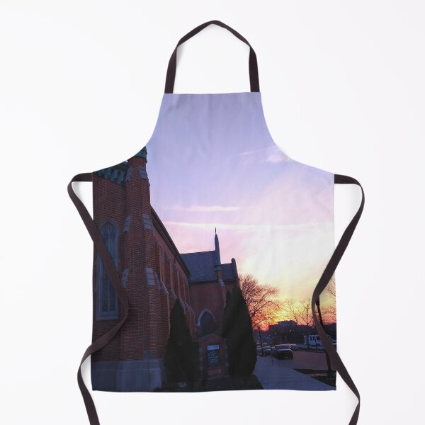 Item preview, Red Brick Facade of a Church In Lafayette, Indiana at Sunset designed and sold by Mothe3rd.
