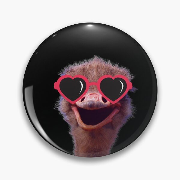 Item preview, Mesmerized ostrich with heart sunglasses designed and sold by Theleochick.