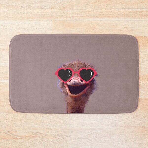Item preview, Mesmerized ostrich with heart sunglasses designed and sold by Theleochick.