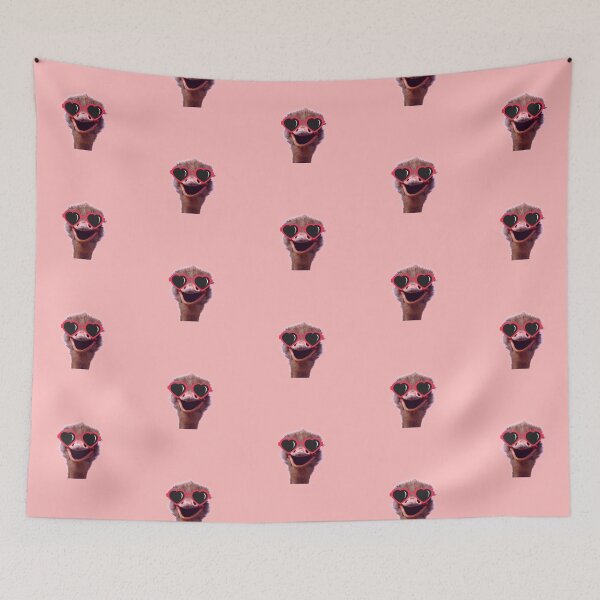Item preview, Mesmerized ostrich with heart sunglasses designed and sold by Theleochick.