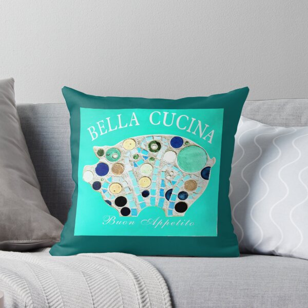 Item preview, Light Blue / Teal Mosaic Pig - Buon Appetito designed and sold by WonderMeMosaics.