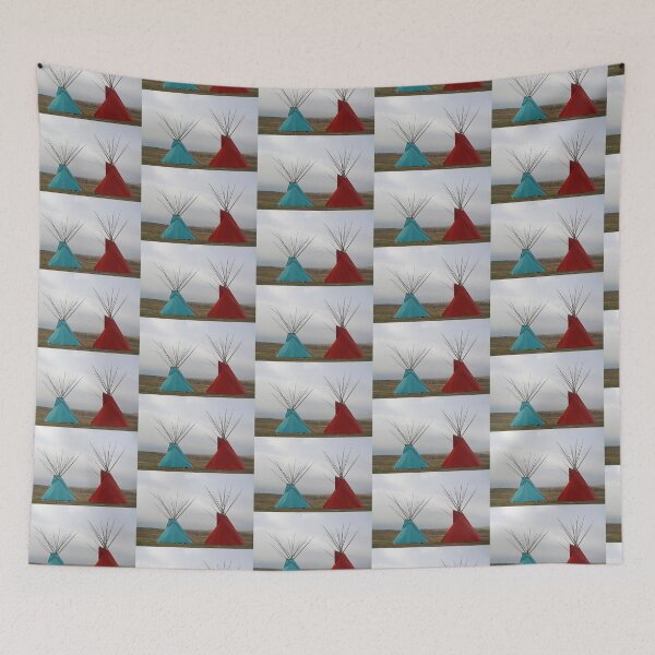 Item preview, Red and Blue Tipi designed and sold by Whisperingpeaks.