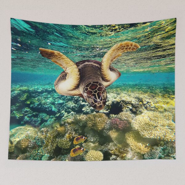 Item preview, Beautiful Colorful Turtle Underwater In Ocean Jigsaw Puzzle - Ocean Turtle designed and sold by lodarohit.